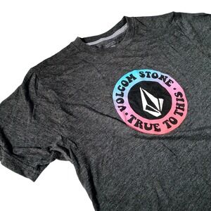 Volcom Boys T-Shirt‎ True To This Graphic Tee Gray Youth Modern Fit